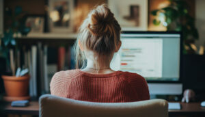 Woman Computer Desk