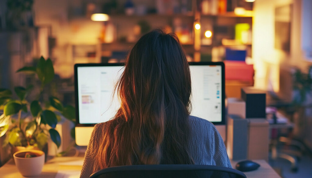 Woman On Computer